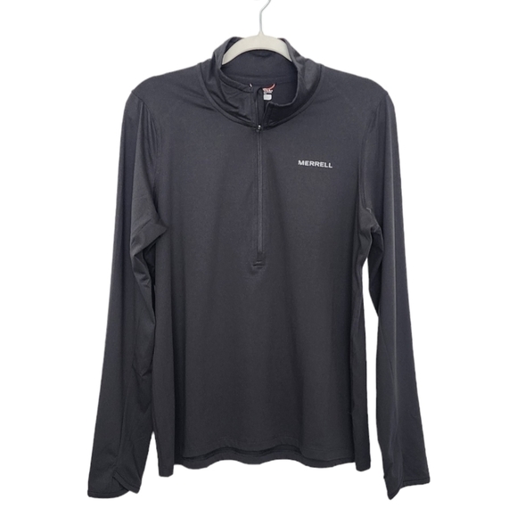 Merrell Womens Long Sleeve Pullover 1/4 Zip Jacket Size Large Charcoal Gray. - Picture 1 of 6